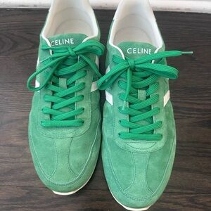 CELINE Jogger Low Lace-Up Sneaker in Suede Calfskin Leather